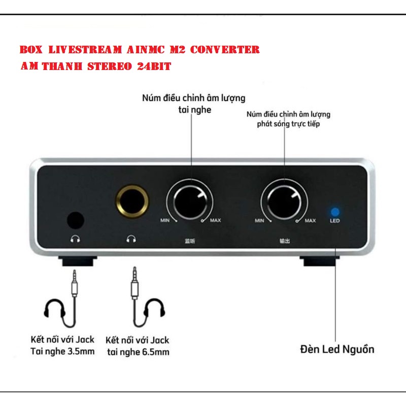 Box Live M2 âm thanh stereo 24bit – Box Livestream Chuyên Nghiệp, Âm Thanh Chuẩn Studio